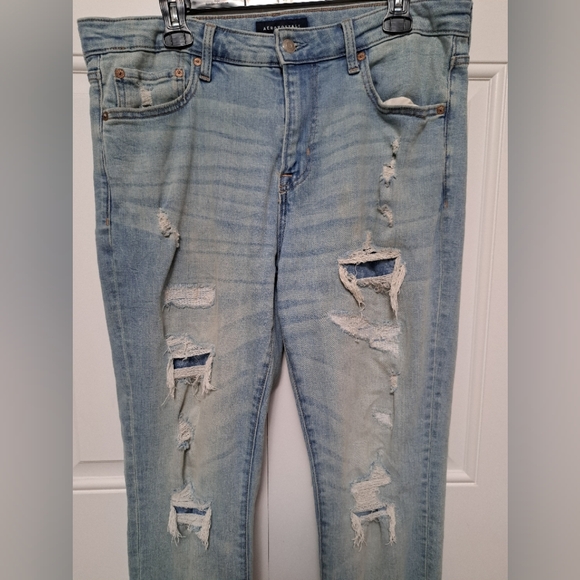 Aeropostale Blue Jeans with Distressed Finish - Picture 2 of 5